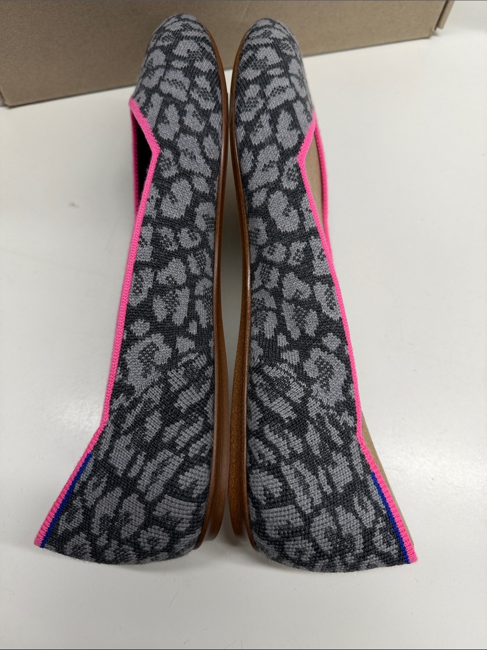 Rothys The Merino Flat Ballet Flats Shoes Haze Spot Animal Print Gray New NIB 11 - Picture 4 of 7